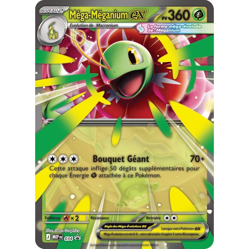 Pokémon – Coffret Méga-Évolution Méga-Méganium-ex – Héros Transcendants ME2.5 (FR)