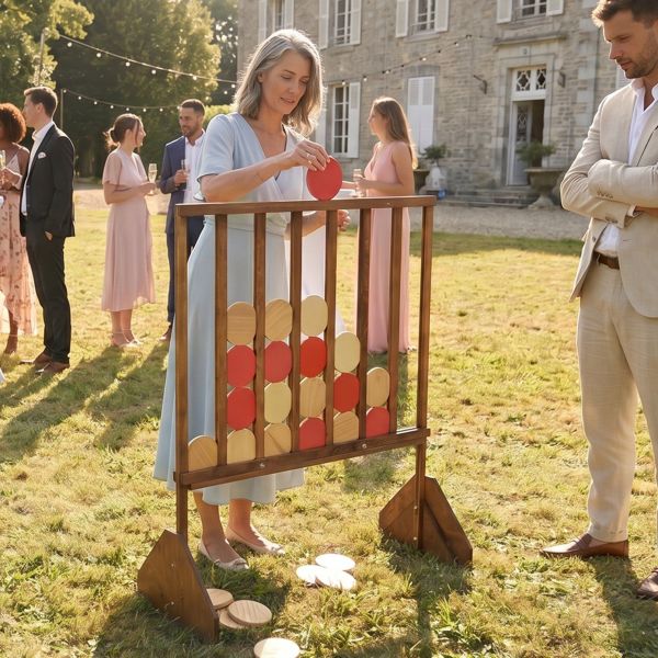 Puissance 4 Géant XL en Bois 122 cm-1