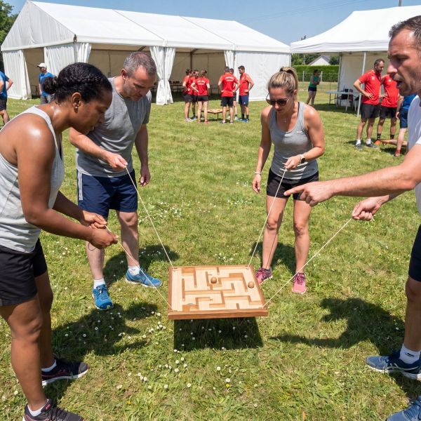 Labyrinthe cooperatif jeux equipe