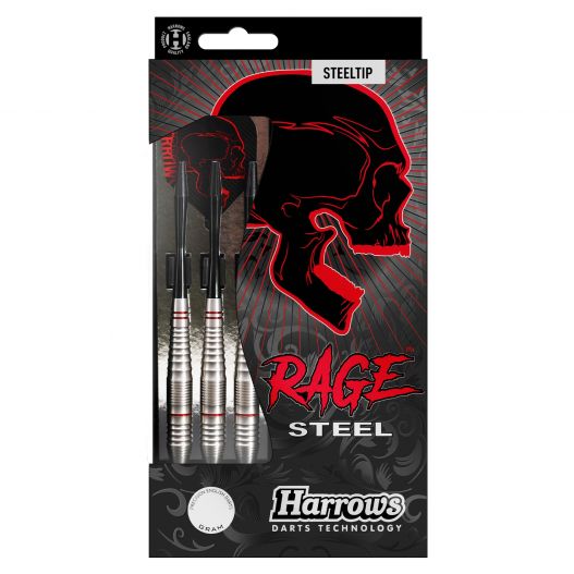 Fléchettes Harrows Rage Steel 23 g – Pointe Acier – Lot de 3-4