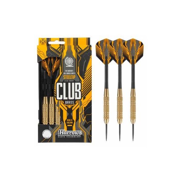 Fléchettes Harrows Club Brass 22 g Pointe Acier | La Maison du Billard