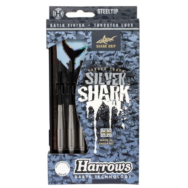 Fléchettes Harrows Silver Shark 21 g – Pointe Acier – Lot de 3-4
