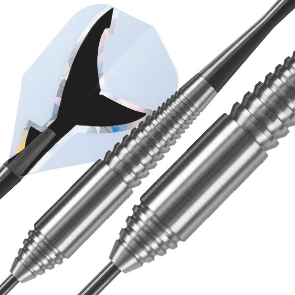 Fléchettes Harrows Silver Shark 22 g – Pointe Acier – Lot de 3-2