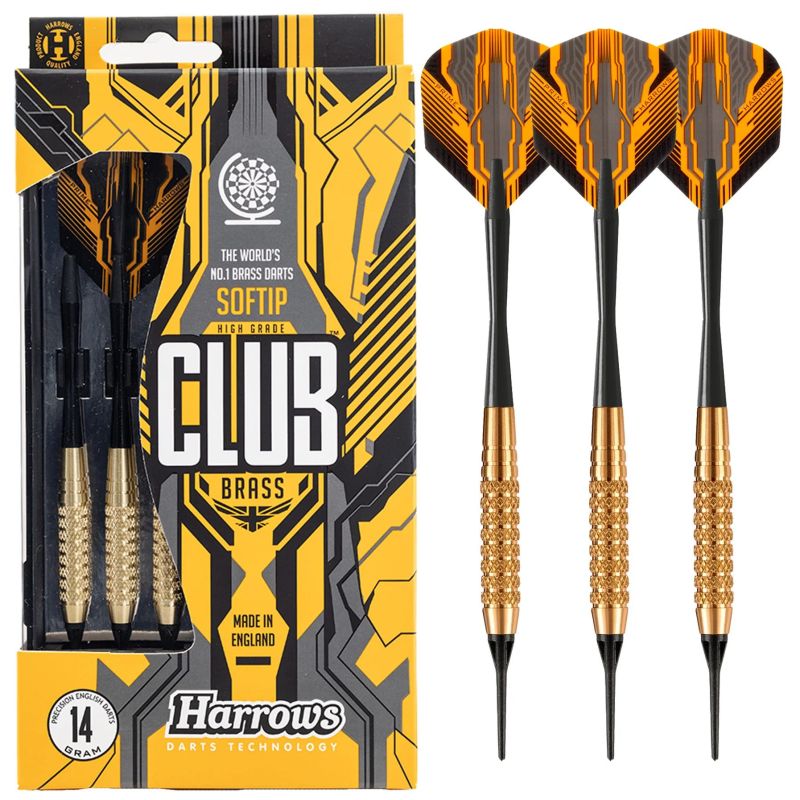 Fléchettes Harrows Club Brass 16 GK Pointe Nylon