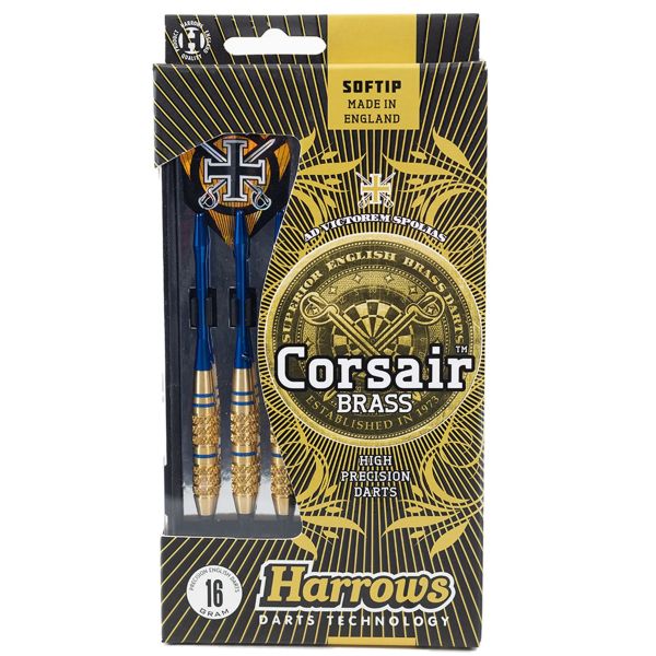Fléchettes Harrows Corsair Bleu 18 GK – Pointe Nylon – Lot de 3-3
