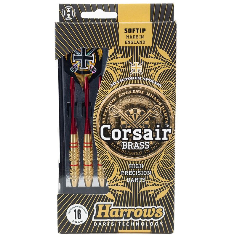 Fléchettes Harrows Corsair Rouge 18 GK Pointe Nylon