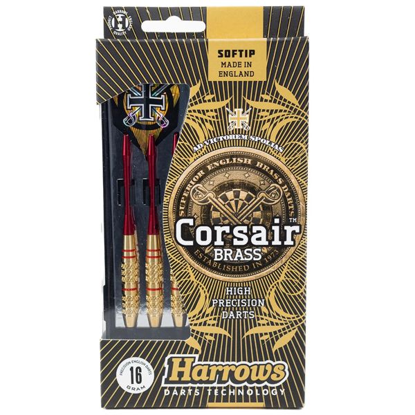 Fléchettes Harrows Corsair Rouge 18 GK – Pointe Nylon – Lot de 3-4