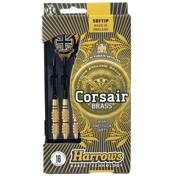 Fléchettes Harrows Corsair Noir 18 GK – Pointe Nylon – Lot de 3-3