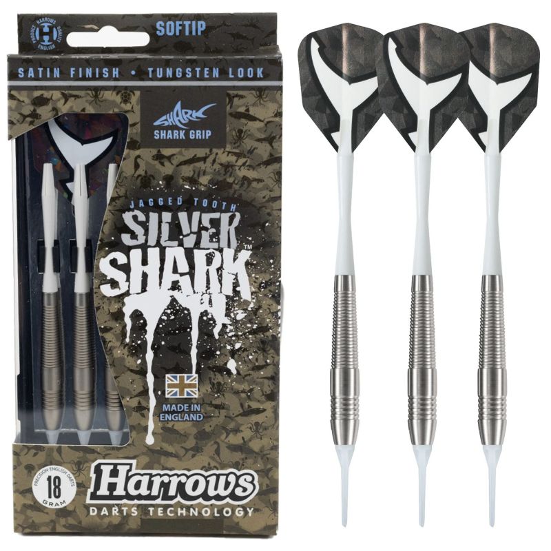 Fléchettes Harrows Silver Shark 18 GK Pointe Nylon