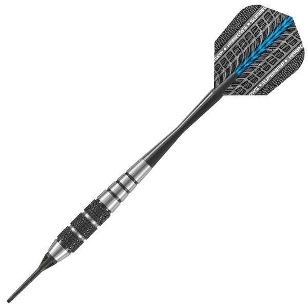 Fléchettes Harrows Black Jack 16 GK – Pointe Nylon – Lot de 3-2
