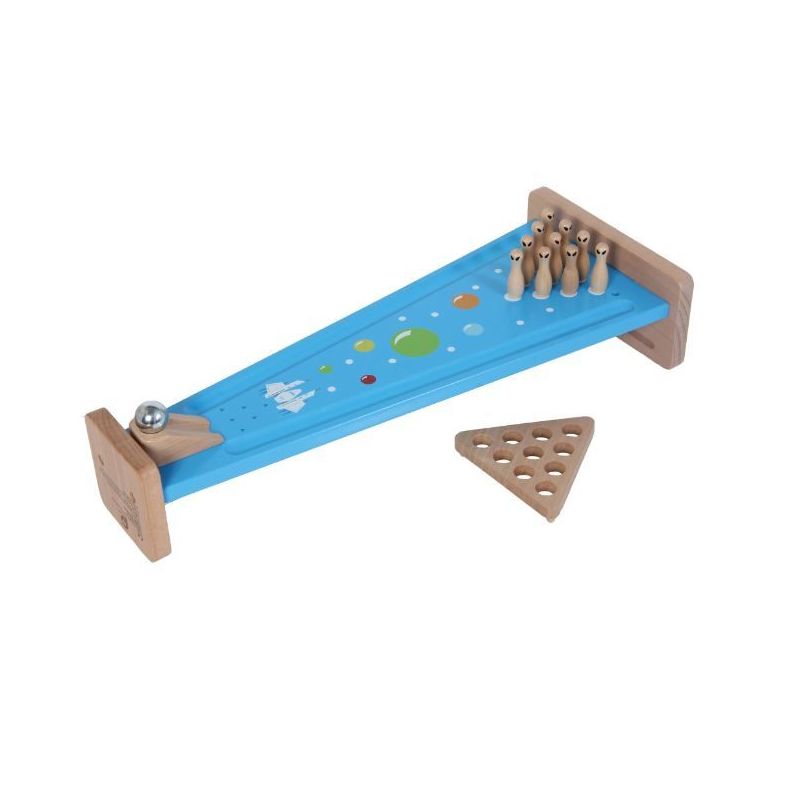 Roule Planète Bowling - Jeu en bois 2 en 1 | Roll-Up & Bowling Spatial