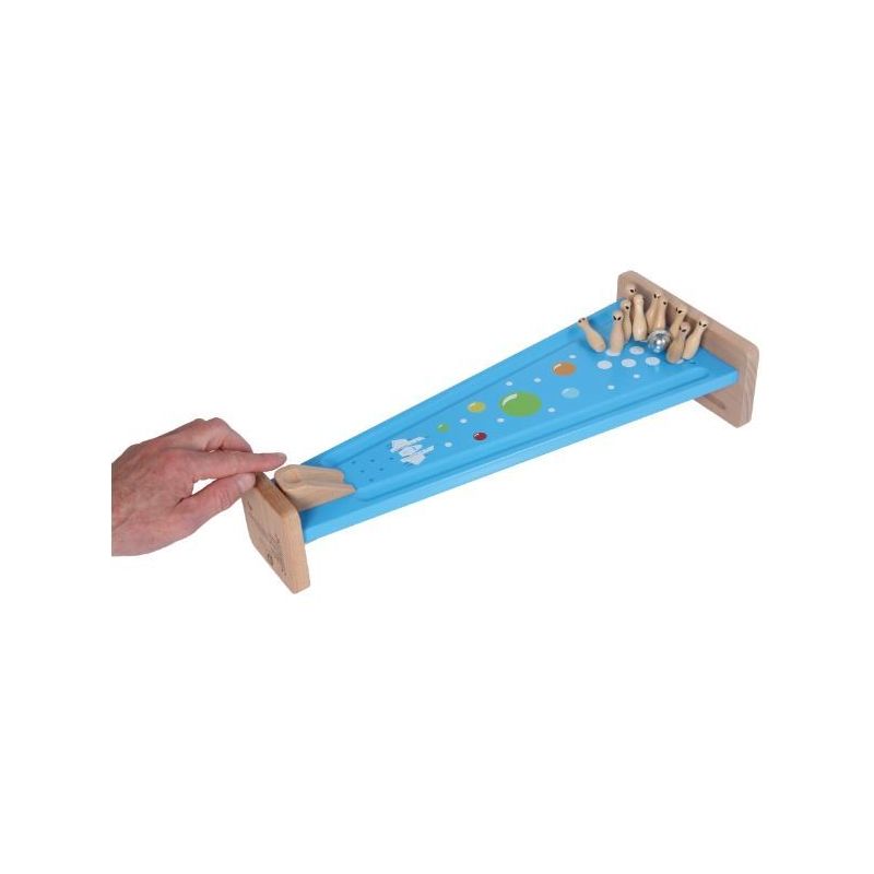 Roule Planète Bowling - Jeu en bois 2 en 1 | Roll-Up & Bowling Spatial