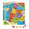 Puzzle carte de France enfant - magnétique en bois