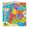 Puzzle carte de France enfant - magnétique en bois