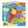 Puzzle carte de France enfant - magnétique en bois