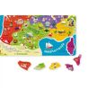 Puzzle carte de France enfant - magnétique en bois