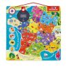 Puzzle carte de France enfant - magnétique en bois