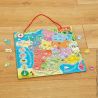 Puzzle carte de France enfant - magnétique en bois