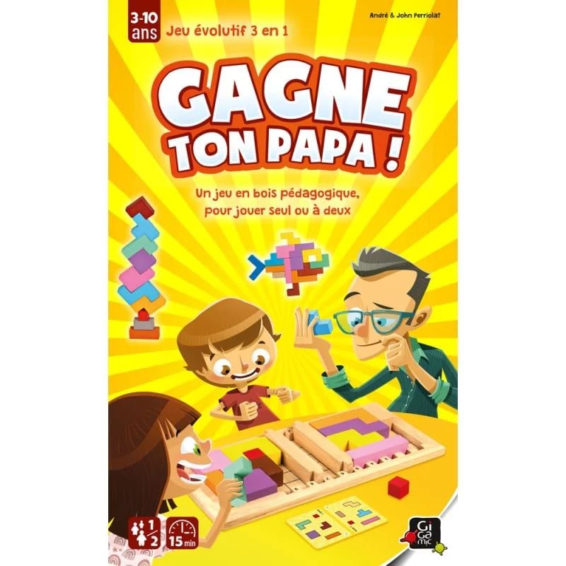 Gagne ton papa — jeu de logique en bois, duel ou solo dès 3 ans