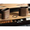 Backgammon en bois — tablier marqueterie, effet croco