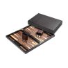 Backgammon en bois — tablier marqueterie, effet croco