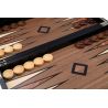 Backgammon en bois — tablier marqueterie, effet croco