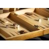 Coffret échecs, dames, backgammon voyage - bois massif