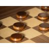 Coffret échecs, dames, backgammon voyage - bois massif