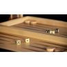 Backgammon en marqueterie de bois — coffret pliable