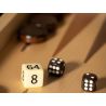 Backgammon en marqueterie de bois — coffret pliable
