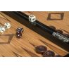 Coffret échecs dames et backgammon en marqueterie