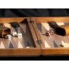Backgammon en bois avec marqueterie — grand format