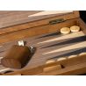 Backgammon en bois avec marqueterie — grand format