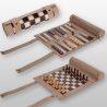 Jeu d'échecs enroulable 3 en 1 — dames, backgammon, magnétique
