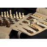Jeu d'échecs enroulable 3 en 1 — dames, backgammon, magnétique