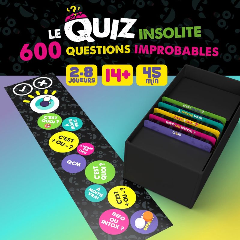 Insolito – jeu de quiz par équipes, 2 à 8 joueurs