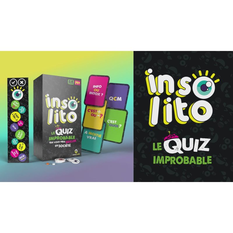 Insolito – jeu de quiz par équipes, 2 à 8 joueurs