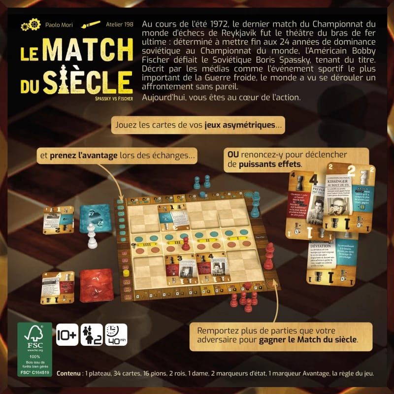 Dos de la boîte présentant le contexte historique du match et les schémas de règles