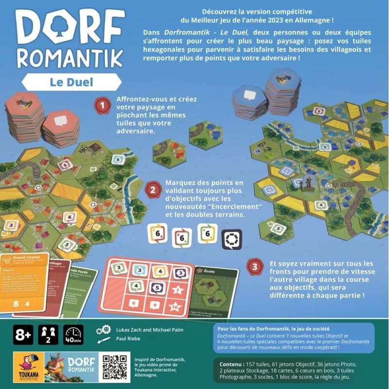 Dorfromantik : Le Duel — jeu de tuiles hexagonales 2 à 6 joueurs