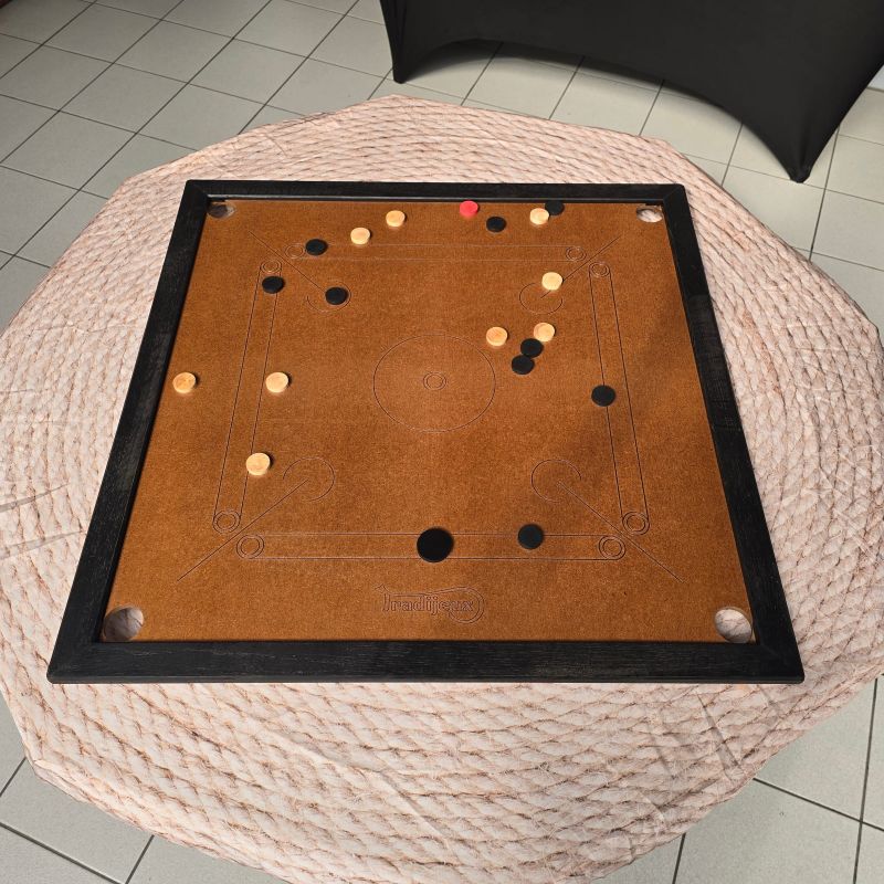Billard indien carrom en chêne massif - déstockage
