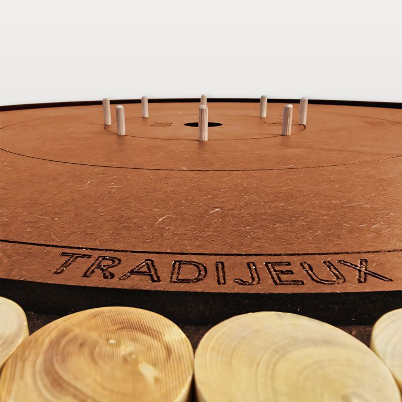 Crokinole jeu canadien en bois Made in FRANCE. Jouet en bois tous âges