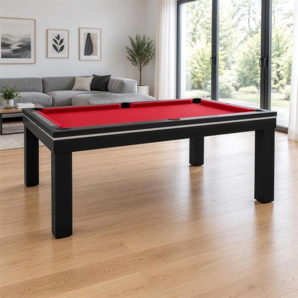Billard noir convertible en table Novea, noir mat-1