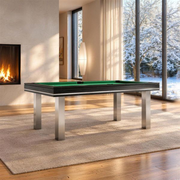 Billard personnalisable Harmony C, inox et bois massif sur mesure-3