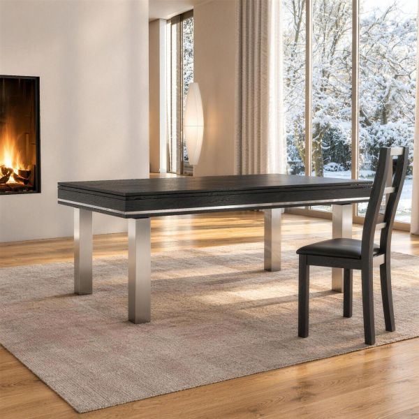 Billard personnalisable Harmony C, inox et bois massif sur mesure-4