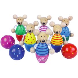 Quilles souris en bois - jouet en bois pour enfants