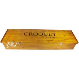 malle en bois pour jeu de croquet