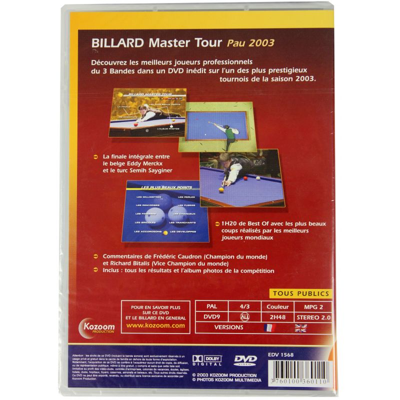 Déstockage : DVD Billard Master tour