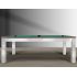 Table de Billard moderne Trendy, Finition metal brosse et bois