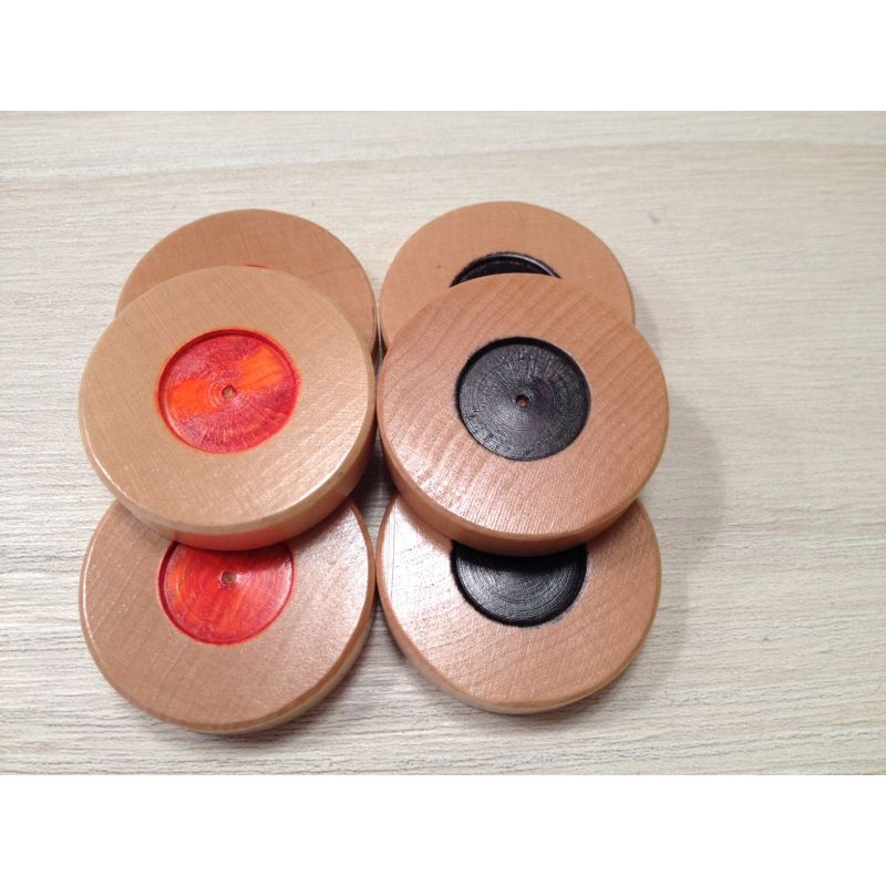 Lot De 4 Palets De Rechange Pour Table D'air Hockey - Rouge - 82 Mm - Pour Arcade, Maison, Bar