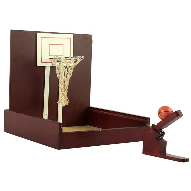 Mini jeu de basket en bois d'hévéa massif